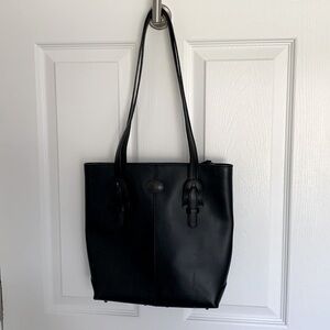 Cristian made in Italy black leather tote bag
